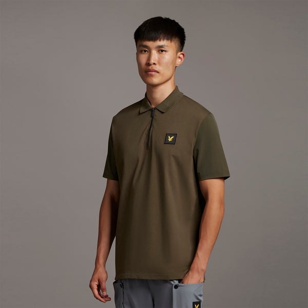 Casuals Contrast Sleeve Polo Shirt - Olive