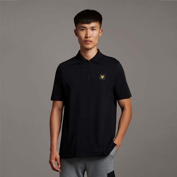 Casuals Contrast Sleeve Polo Shirt - Jet Black