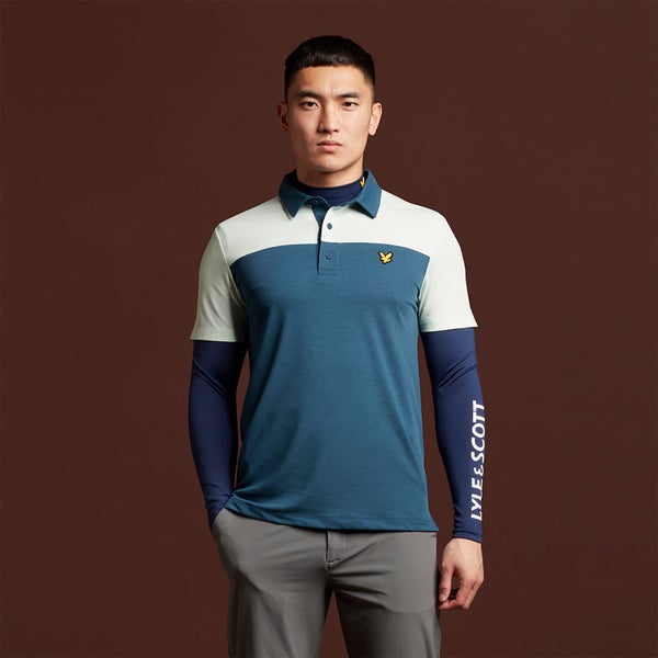 Polo Shirt with Back Branding - Aegean Blue