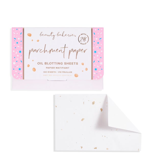 Beauty Bakerie Parchment Paper Oil Blotting Sheets with 24K Gold 18g