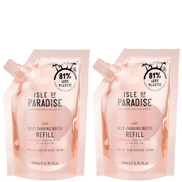 Isle of Paradise Light Self-Tanning Water Refill Duo