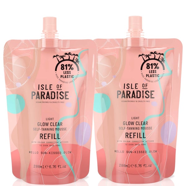 Isle of Paradise Light Glow Clear Mousse Refill Duo