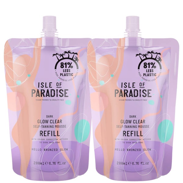 Isle of Paradise Dark Glow Clear Mousse Refill Duo