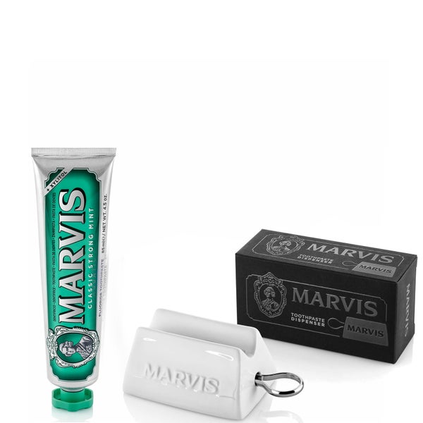 Набор для ухода за полостью рта Marvis Classic Strong Mint Toothpaste and Squeezer Bundle
