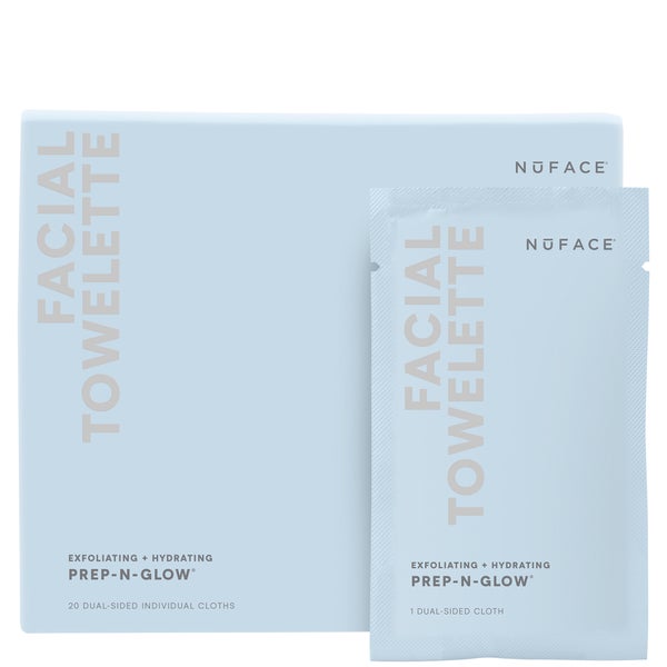 Салфетки для очищения лица NuFACE Prep-N-Glow Facial Towelette, 20 шт