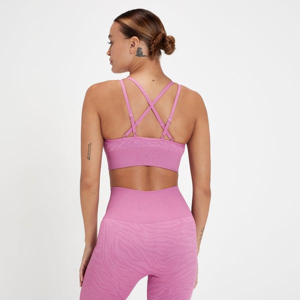 MP Women's Tempo Seamless Sports Bra - Blossom Pink Zebra