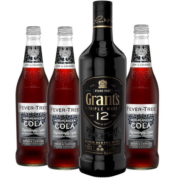 Grant's and Cola Cocktail Bundle - Grant's 12 Year Old Blended Scotch Whisky & Fever Tree Madagascan Cola