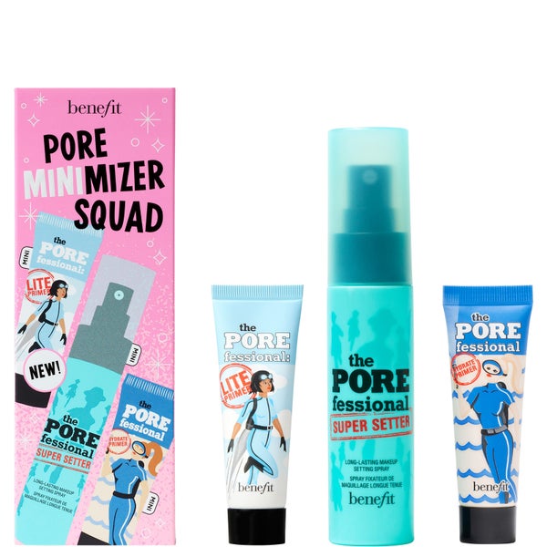 benefit Pore Minimizer Squad Face Primer and Makeup Setting Spray Trio Set (Worth ￡37.50)