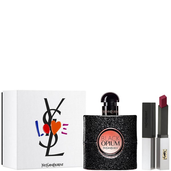 YSL Black Opium Eau de Parfum 50ml and Lipstick Gift Set (Worth £102.00)