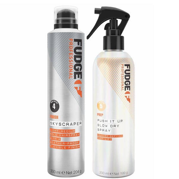 Набор средств для укладки волос Fudge Professional Blow Dry Spray and Skyscraper Bundle