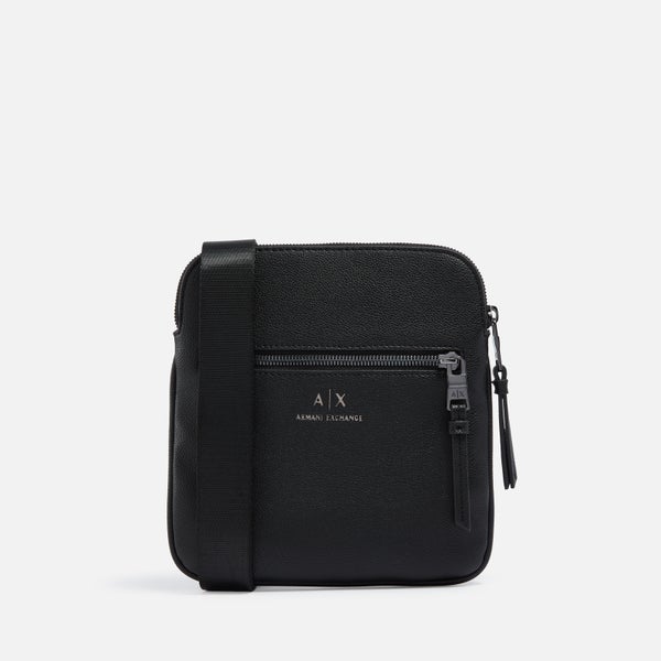 Armani Exchange Leather Messenger Bag