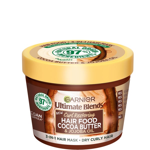 Garnier Hair Cocoa Butter Hair Food Hair Mask for Dry, Curly Hair 390ml