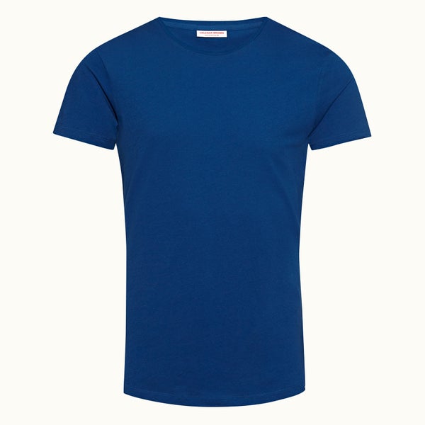 Ob-T 테일러드 핏 크루넥 티셔츠 블루