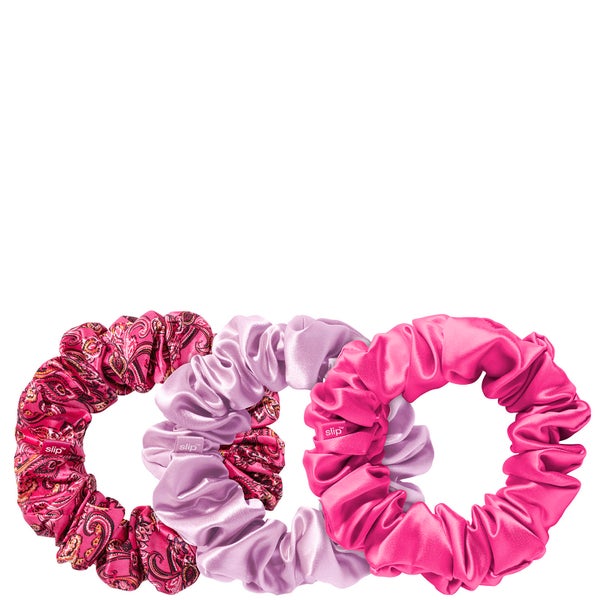 Slip x Alice + Olivia Silk Large Scrunchies - Spring Rose