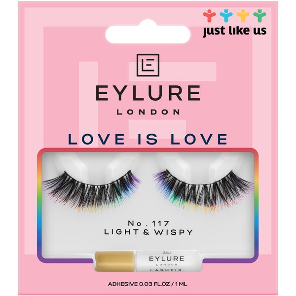 Eylure False Lashes - Fluttery Light Pride Love is Love No. 117
