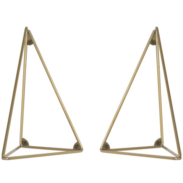 Maze Interior Pythagoras Shelf Brackets - Brass Matte - 2 Pack