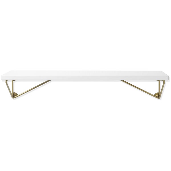 Maze Interior Pythagoras XS Shelf & Brackets - White & Brass