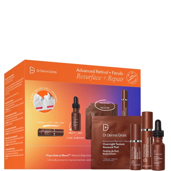 Dr Dennis Gross Skincare Advanced Retinol and Ferulic Resurface and Repair Set (Worth $121.00)
