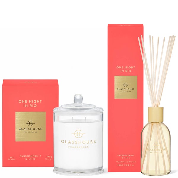 Glasshouse Fragrances One Night in Rio Candle and Liquid Diffuser
