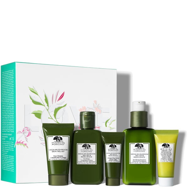 Origins LOVE AND CALM Mega-Mushroom Soothing and Fortifying Regime (Worth £90.70)