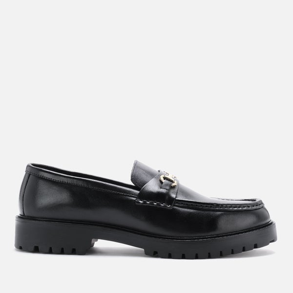 Walk London Men's Sean Leather Trim Loafers - Black