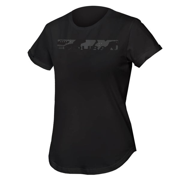 Wms One Clan Organic Tee Camo - Black