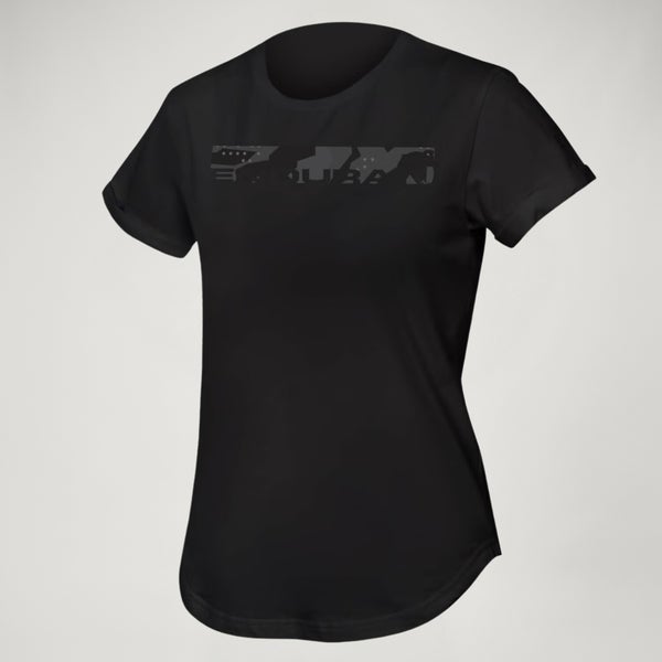 Women's One Clan Organic Tee Camo - Black