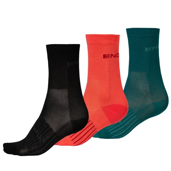 Donne Coolmax® Race Sock (Confezione tripla) - Nero