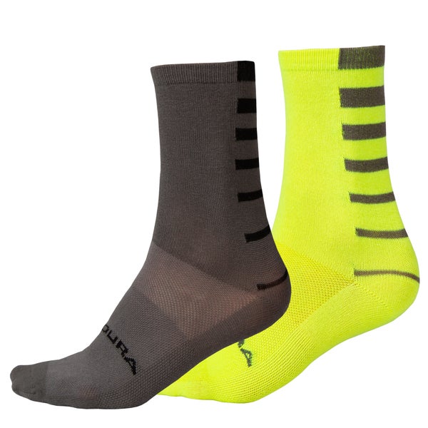 Coolmax® Stripe Socks (Confezione doppia) - Hi-Viz Yellow