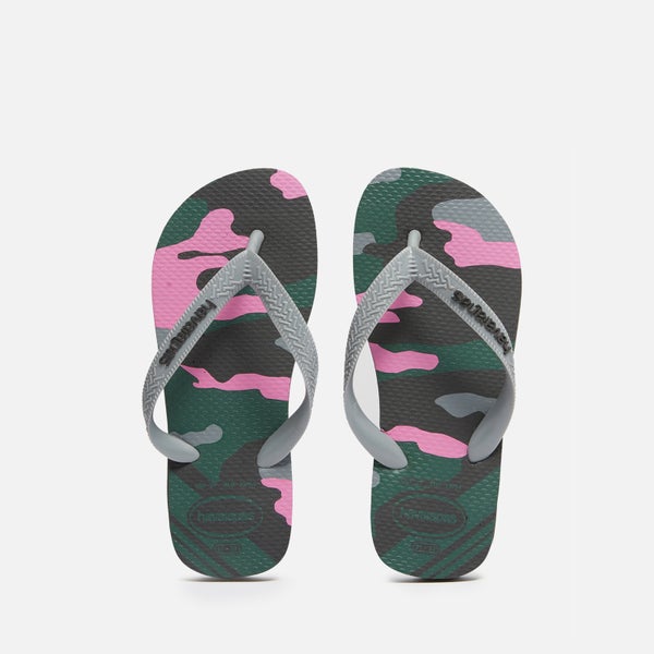 Havaianas Girls Camo Flip Flops - Black