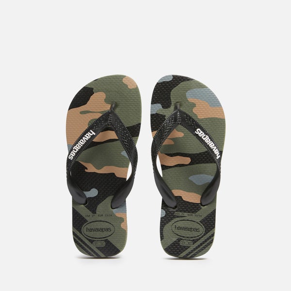 Havaianas Boys Camo Flip Flops - Green