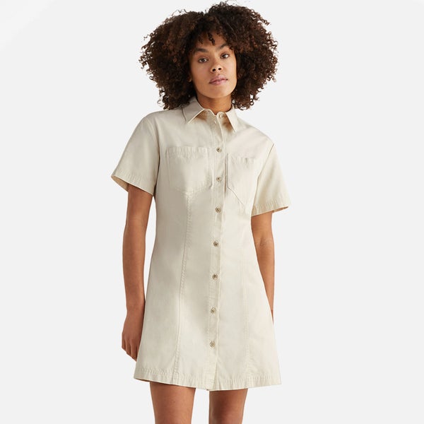 Calvin Klein Jeans Short Sleeve Twill Shirt Dress