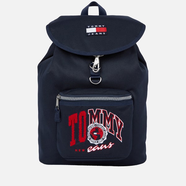 Tommy Jeans Heritage Logo-Detailed Canvas Backpack