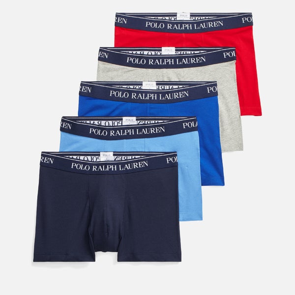 Polo Ralph Lauren Men's Classic 5 Pack Trunks - Red/Grey/Royal/Blue/Navy