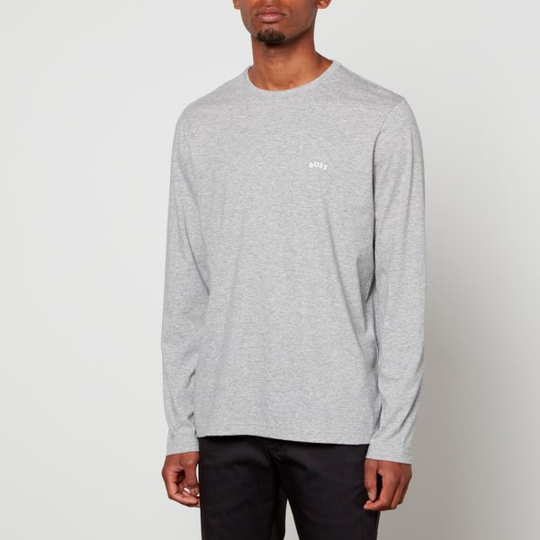 BOSS Green Togn Curved Cotton-Jersey Long Sleeve Top