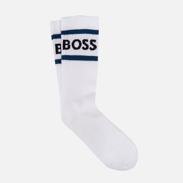 BOSS Bodywear Stripe Ribbed-Knit Socks