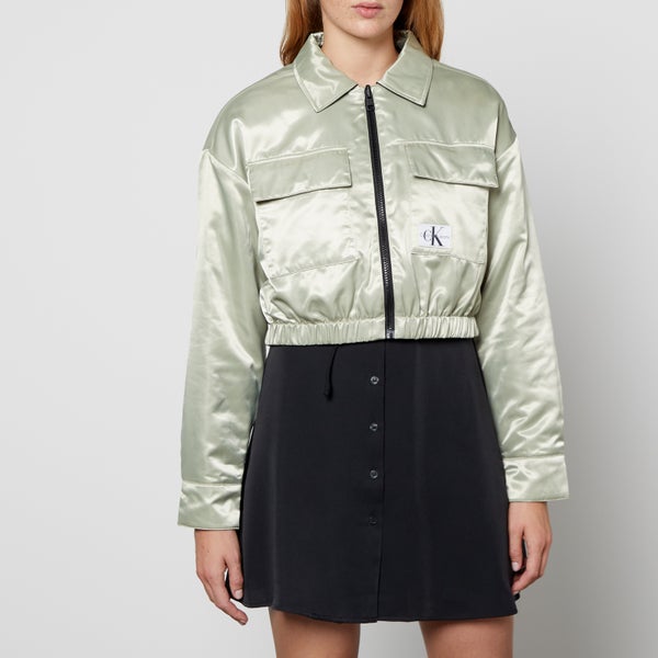Calvin Klein Jeans Reversible Satin-Shell Cropped Jacket