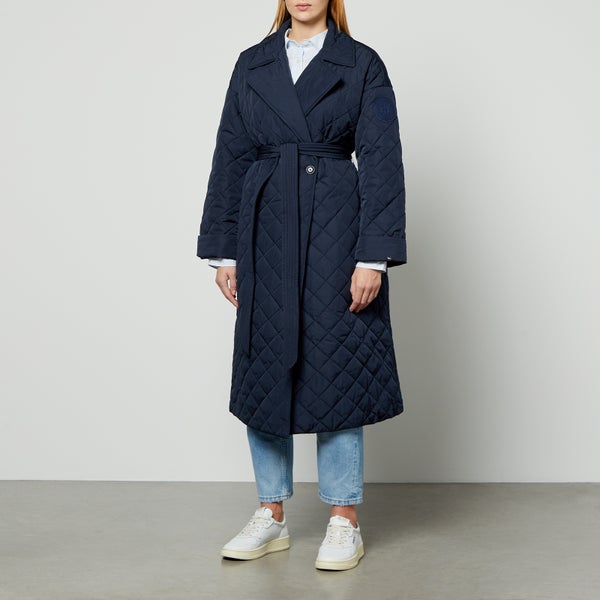 Tommy Hilfiger Relaxed Sorona Quilted Belted Shell Coat