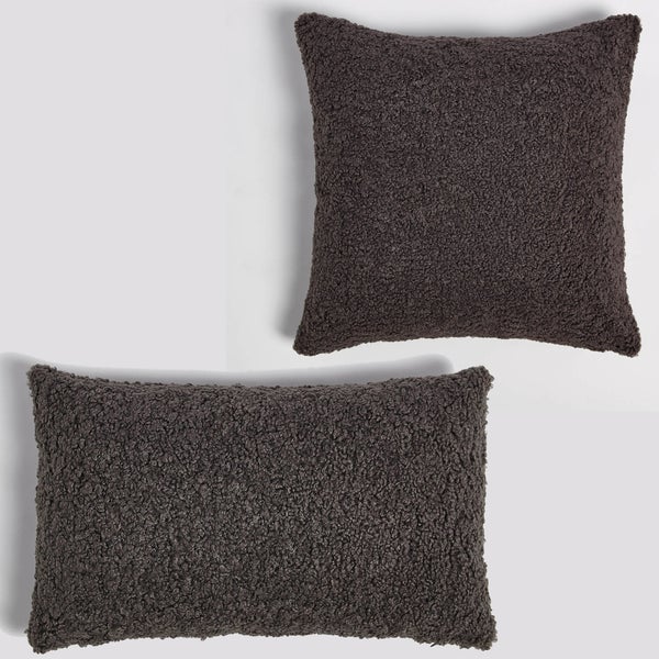 ïn home Faux Sheep Skin Cushion Bundle - Charcoal (Worth £50.00)