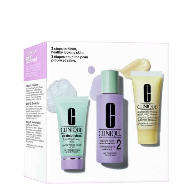 Clinique 3 Step Skin Type 2 Mini Kit (Worth AED231)