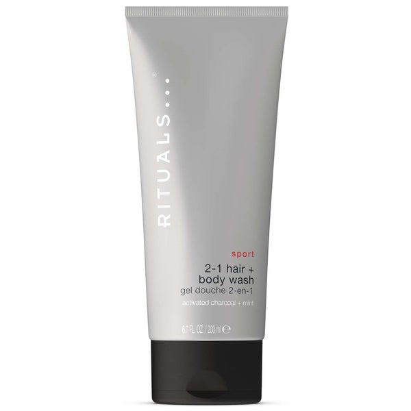Rituals Sport Collection Refreshing Charcoal & Mint Complex Shampoo and Body Wash 200ml