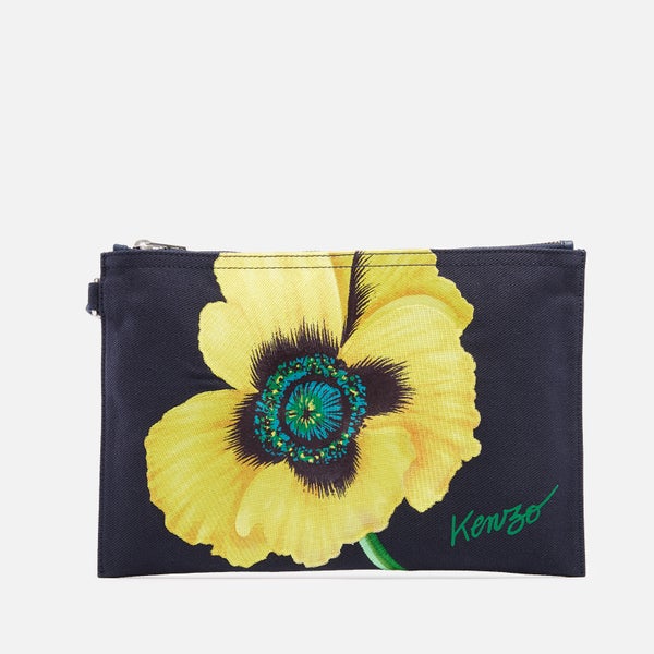KENZO Poppy Cotton-Twill Clutch