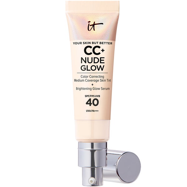 IT Cosmetics CC+ and Nude Glow Lightweight Foundation and Glow Serum with SPF40 - Light Medium