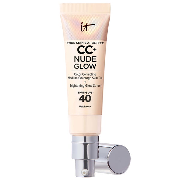 IT Cosmetics CC+ and Nude Glow Lightweight Foundation and Glow Serum with SPF40 - Light