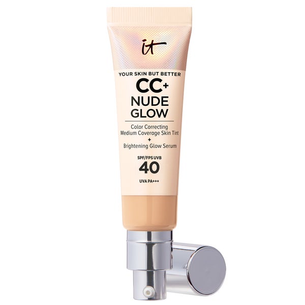 IT Cosmetics CC+ and Nude Glow Lightweight Foundation and Glow Serum with SPF40 - Medium