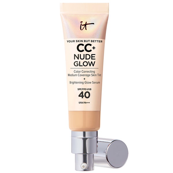IT Cosmetics CC+ and Nude Glow Lightweight Foundation and Glow Serum with SPF40 - Medium Tan