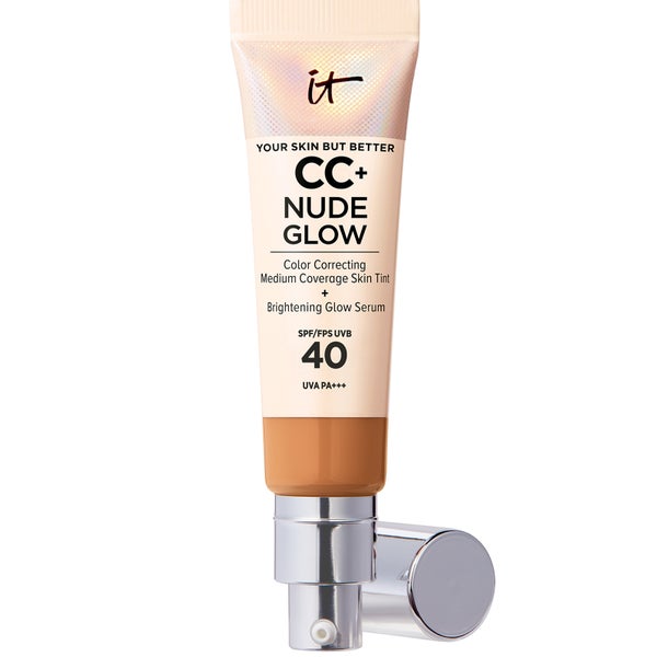 IT Cosmetics CC+ and Nude Glow Lightweight Foundation and Glow Serum with SPF40 - Tan