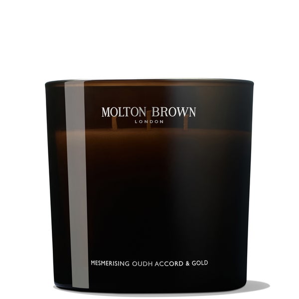 Molton Brown Mesmerising Oudh Accord and Gold Luxury Scented Triple Wick Candle 600g