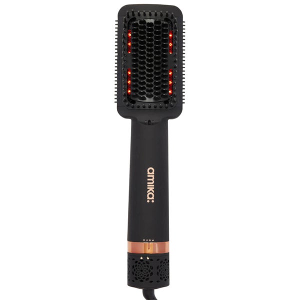 amika Double Agent 2-in-1 Straightening Blow Dry Brush
