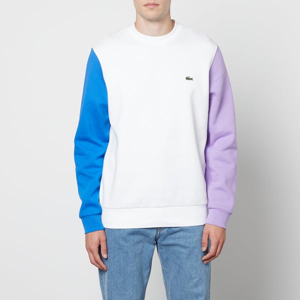 Lacoste Colour-Blocked Cotton-Blend Jersey Sweatshirt